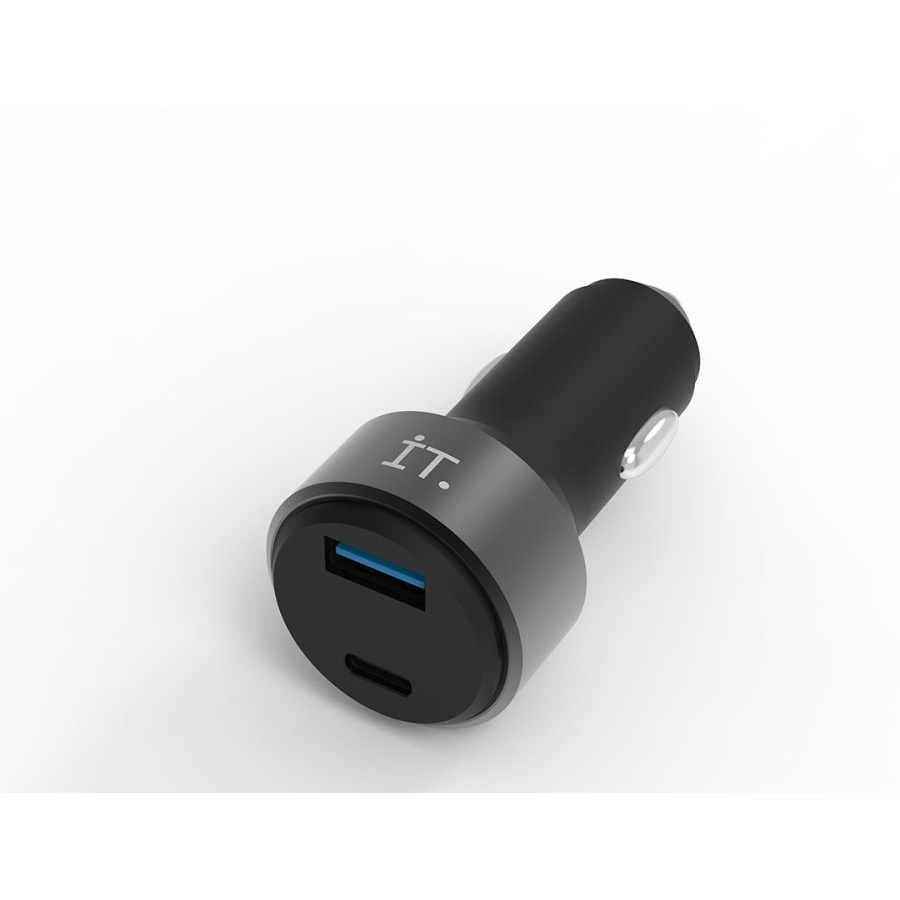 IT Dual Port Car Charger PD PPS 48W - Black
