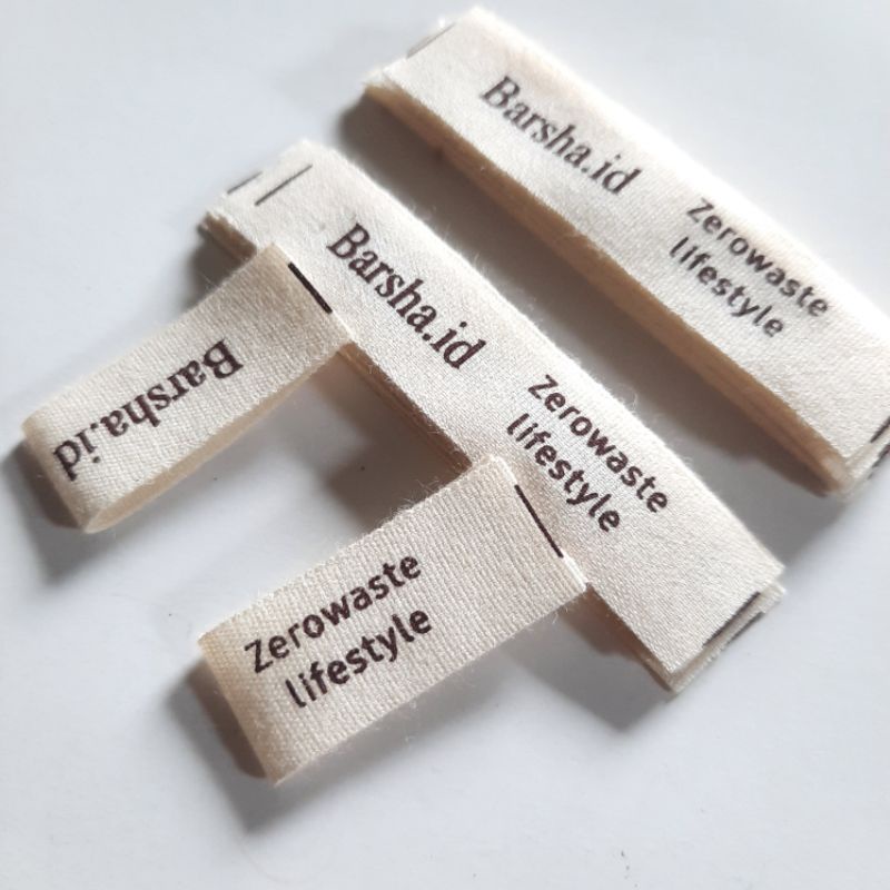 

[100pcs] Label baju custom 7×1,5 label nama label merek label produk Label katun label pita katun