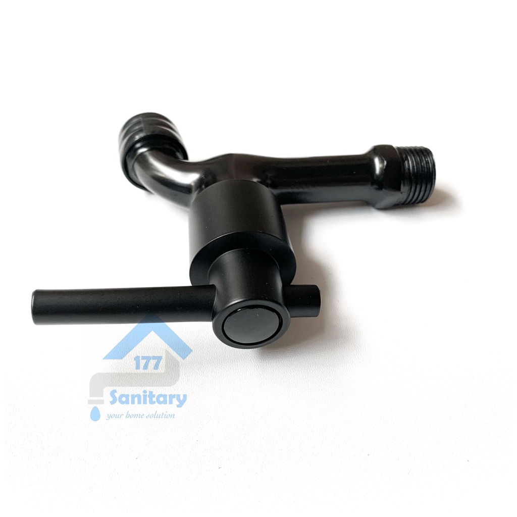 Kran tembok Minimalis HITAM FKT54bl- Keran Air taman kran bak air mandi Black putar faucet kamar mandi stainless bathroom wudhu /B27