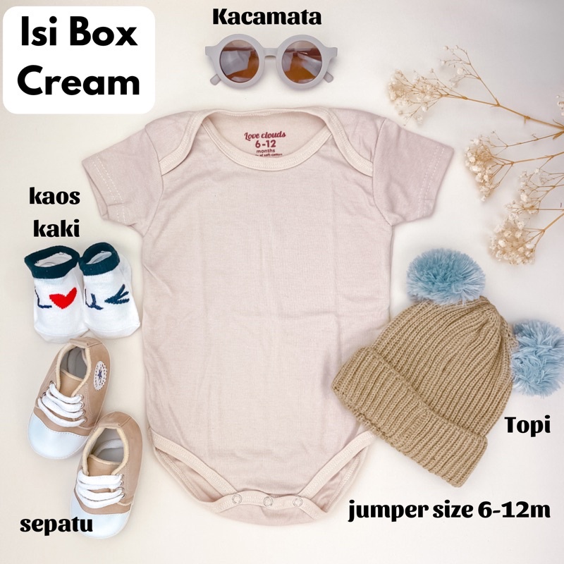 Kado Bayi / Hampers bayi Newborn / Baju Bayi / Gift Set Baju Sepatu Jumper/ Mungi Baby Gift Set