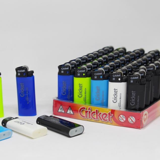 Korek Api Gas merk Cricket Mini Original isi 50 pcs