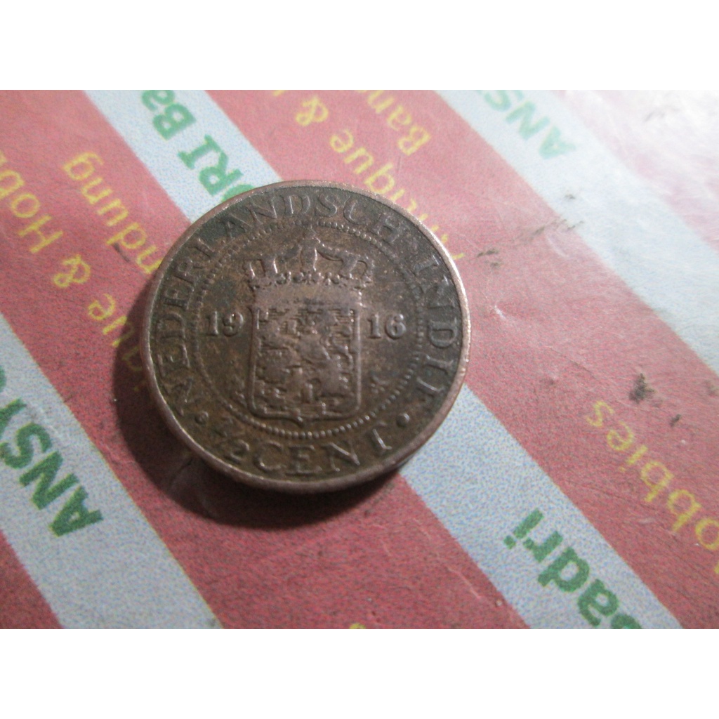 koin benggol nederlandsch indie 0.5 cent 1916 iklan m117