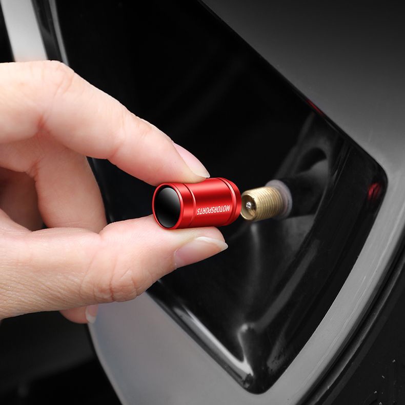 Cover Pelindung Katup Pentil Ban 24 logo Bahan aluminum alloy Tahan Lama