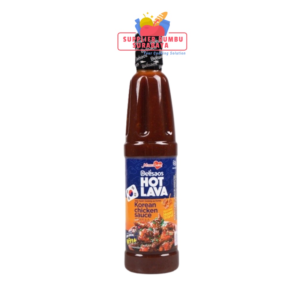 MamaSuka Delisaos Hot Lava Korean Chicken Sauce Original Spicy Garlic / Saus Ayam Goreng Ala Korea Yangnyeom 320g