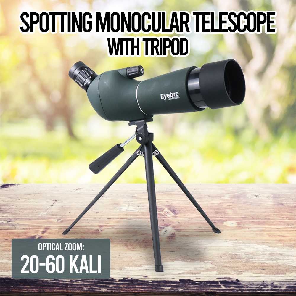 PROMO Teleskop Jarak jauh Spotting Scope Monocular Telescope with Tripod - 20 x 60 x 60 monocular super zoom teropong bintang telescop teleskop bintang teropong monocular jarak jauh teropong hp teleskop hp tropong teleskop murah OMOR0EKG