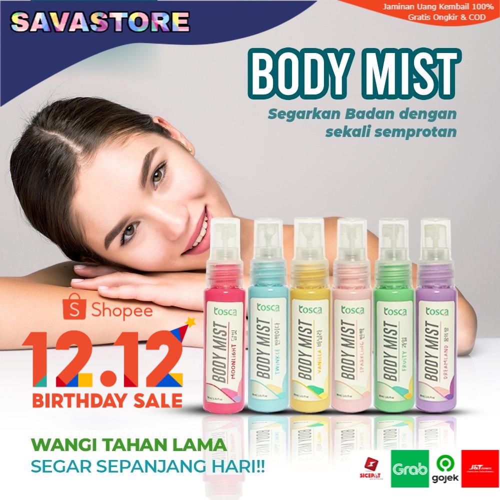 SPRAY BODY MIST COOL AND FRESH EAU DE COLOGNE 30ml PARFUM PENGHARUM BADAN