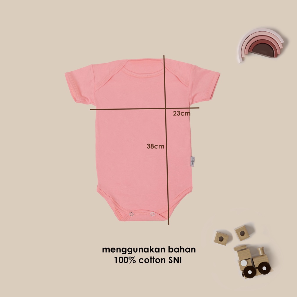 Elmer Living Baby Basic Bodysuit | Baby Jumper 0-6 bulan