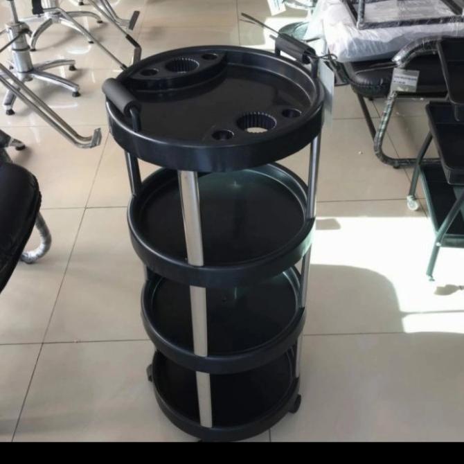 Rak Salon 4 Susun Fiber Bulat