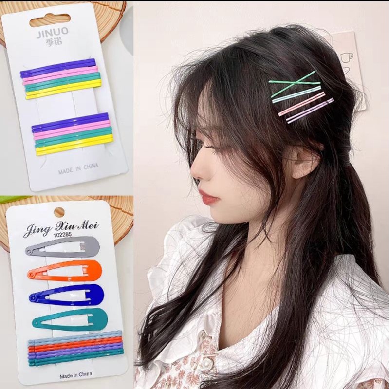 [20pcs] Jinuo Jepit Rambut Korea  Lidi Premium Import / Jepitan Rambut Hairpin Tiptop Hits Jepit lidi korea import Card Color Full