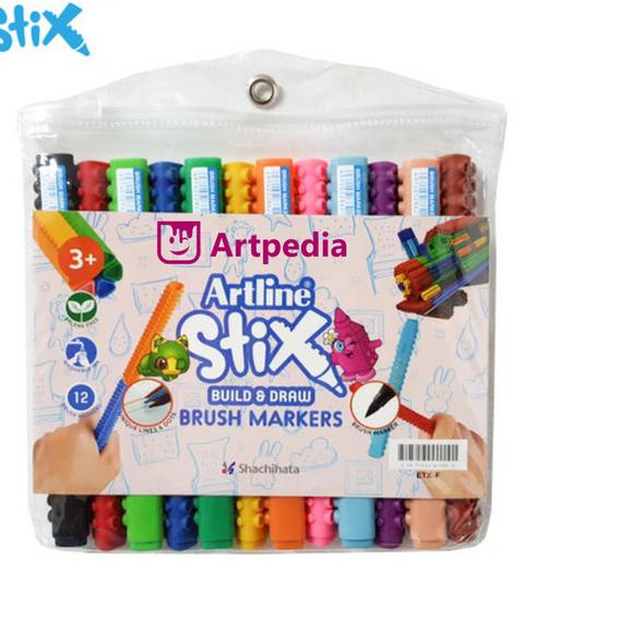

Artline Stix Brush Marker Set 12