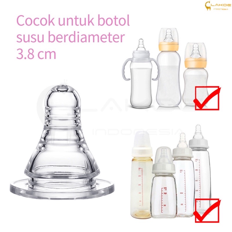 Silikon Dot Pengganti Pigeon BPA FREE Peristaltic Plus Standar / Slim Neck Nipple / dot ulir