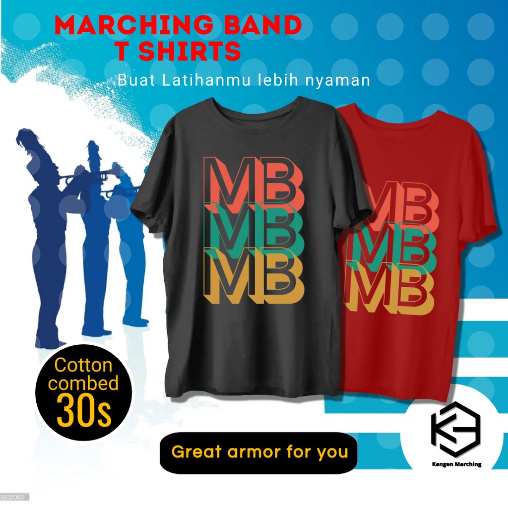 Pakaian Kaos T Shirt Baju  Pria Wanita Marching Band Drum Band Lengan Pendek / Lengan Panjang Origin