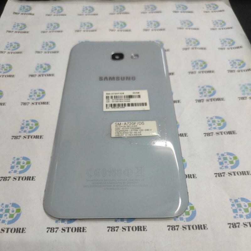 BACKGLASS SAMSUNG A7 2017 A720 BLUE ORIGINAL BEKAS