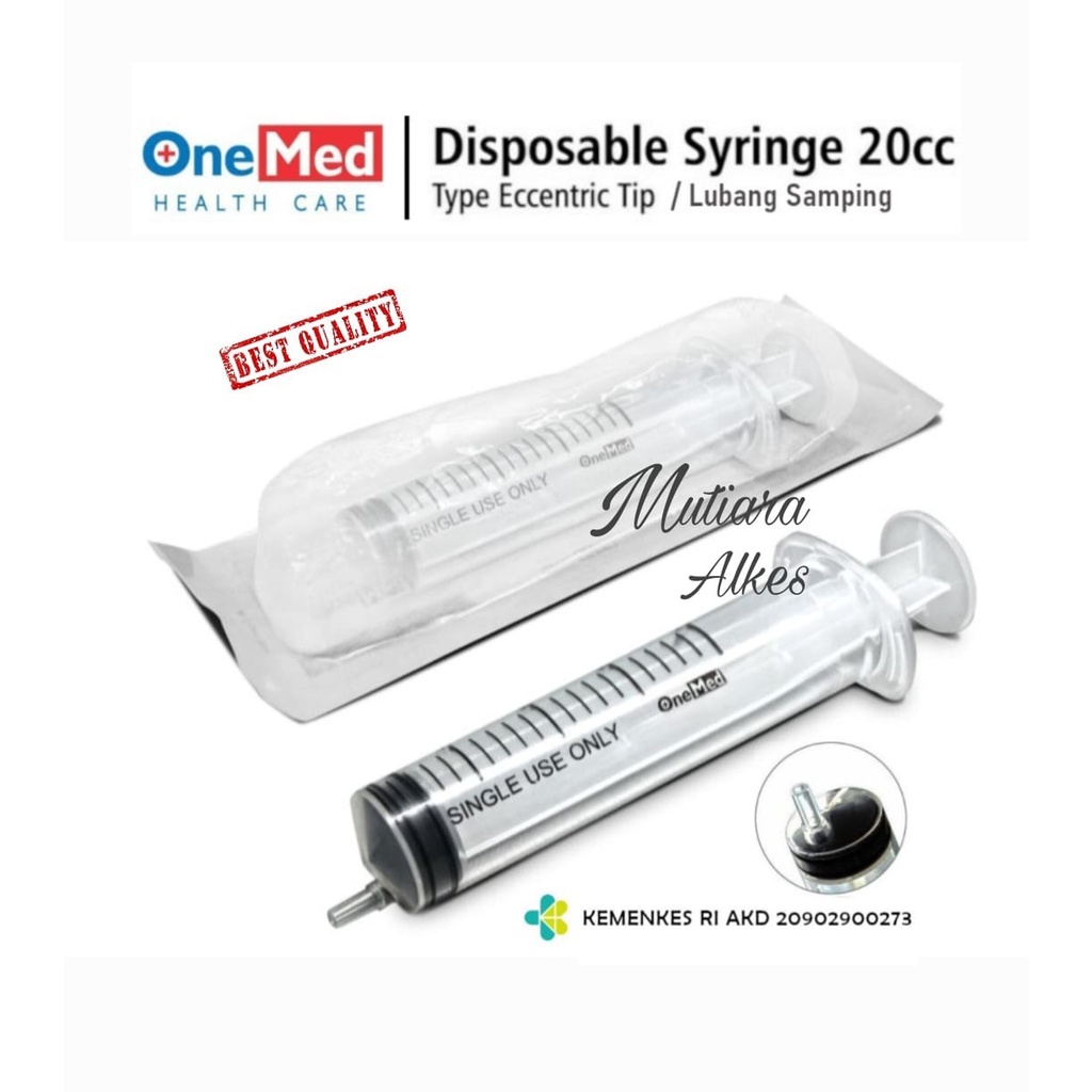 ECERAN Spuit 20cc / Syringe Suntik 20cc Lubang Tengah ONEHEALTH