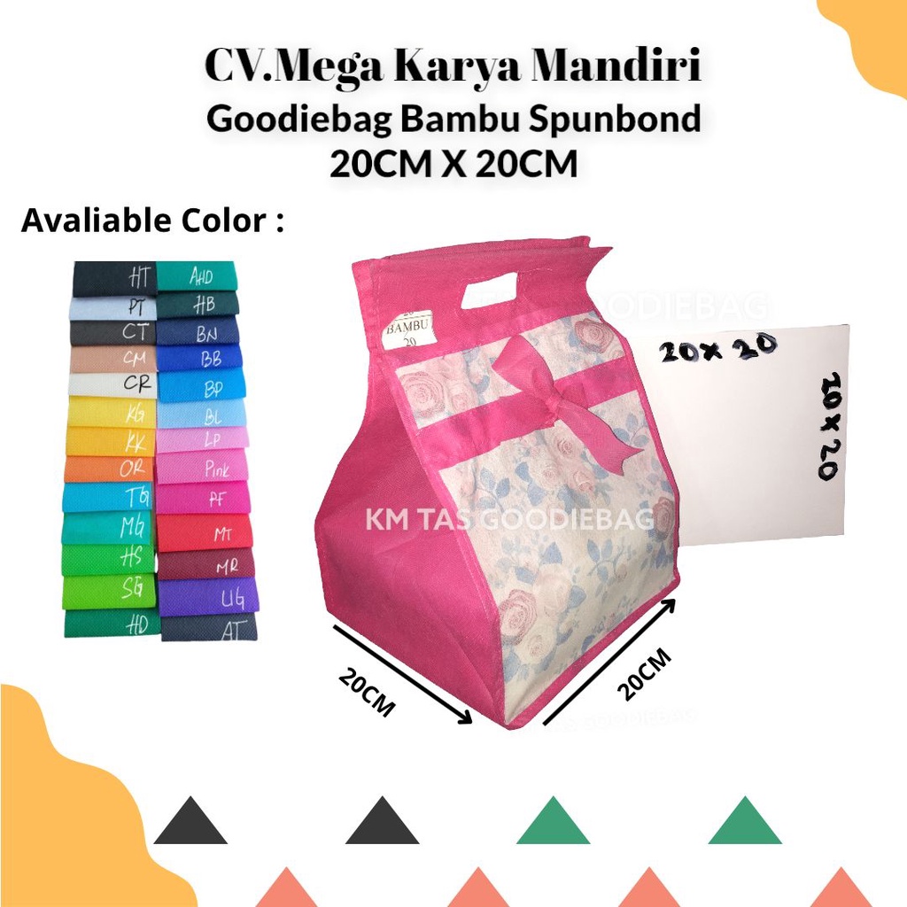 

Goodiebag Bambu 20x20/pcs grosir!