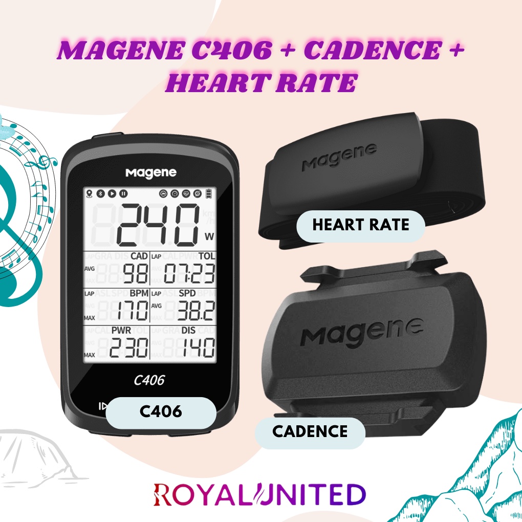 PAKET KOMPLIT MAGENE SPEED SENSOR CADENCE MAGENE HEART RATE PREMIUM ORIGINAL SUPER HIGH QUALITY