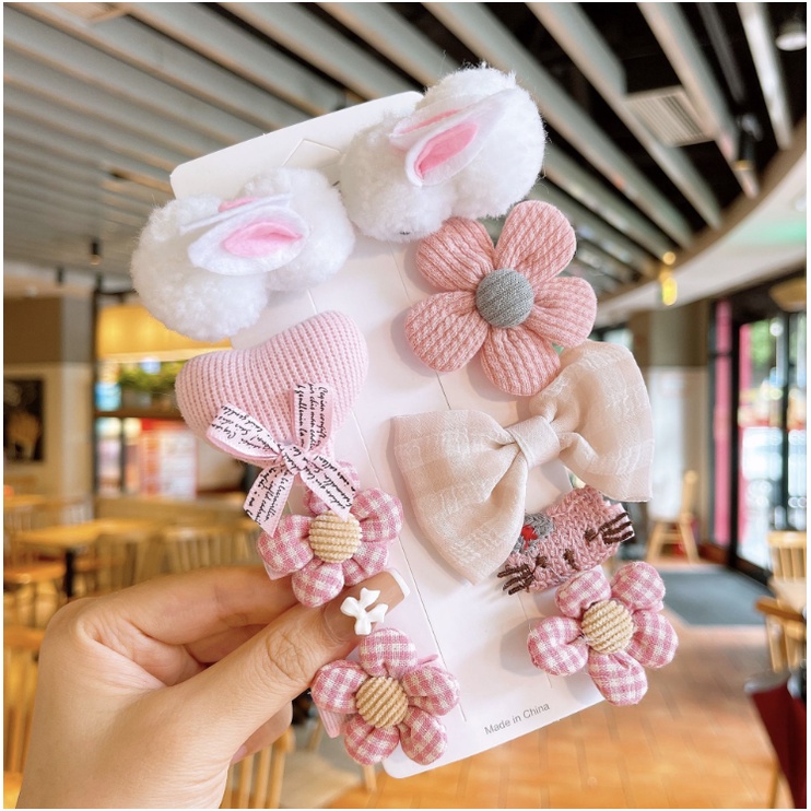 babyfit 9in1 jepit rambut anak perempuan RABIT WOL import dy-1117