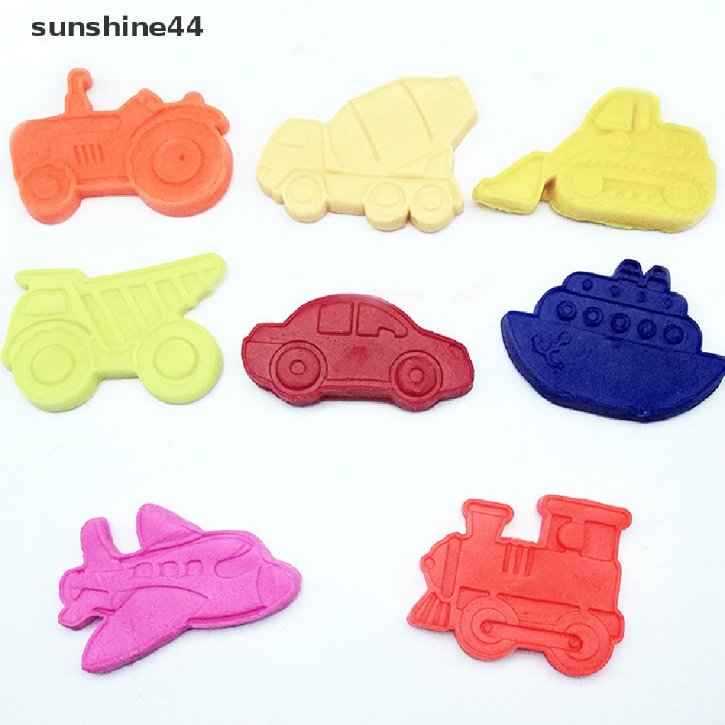 Sunshine 4Pcs Cetakan Pemotong Fondant Bentuk Mobil 3D DIY