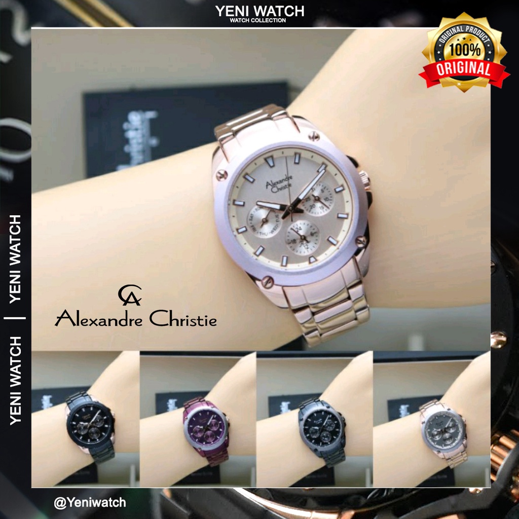 Alexandre Christie Ac 8667 /AC 2913 Jam Tangan Wanita Original Garansi Resmi 1 Tahun.