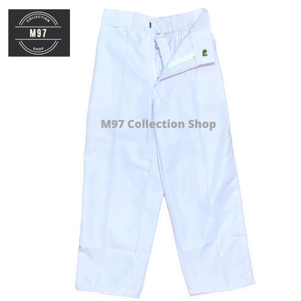 Celana Putih SD Anak Laki Laki Panjang Size 25 - 40 Premium - Celana Sekolah SD Panjang Karet Putih 