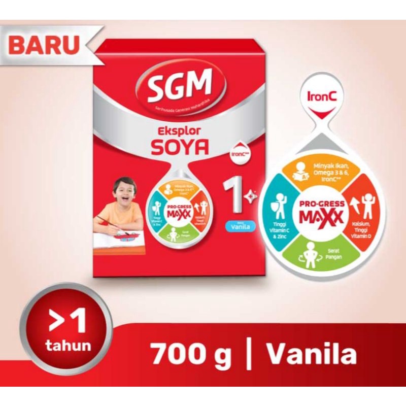 SGM Explore Soya 1+ Susu Pertumbuhan 700 gr