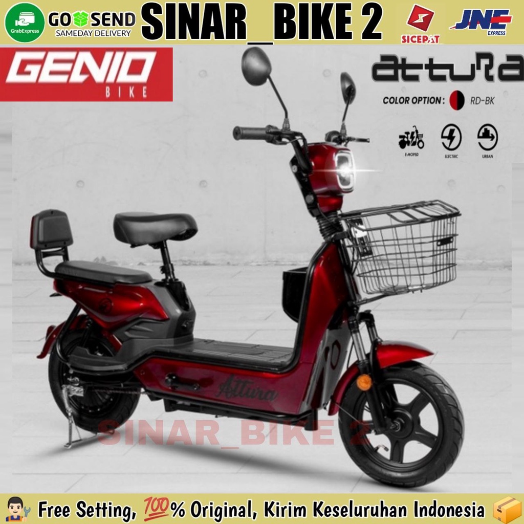 Sepeda Motor Listrik GENIO ATTURA 350 Watt Electric E Bike