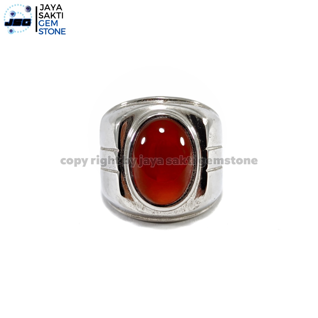 Natural Batu Permata Red Garnet Minimalis RBB04