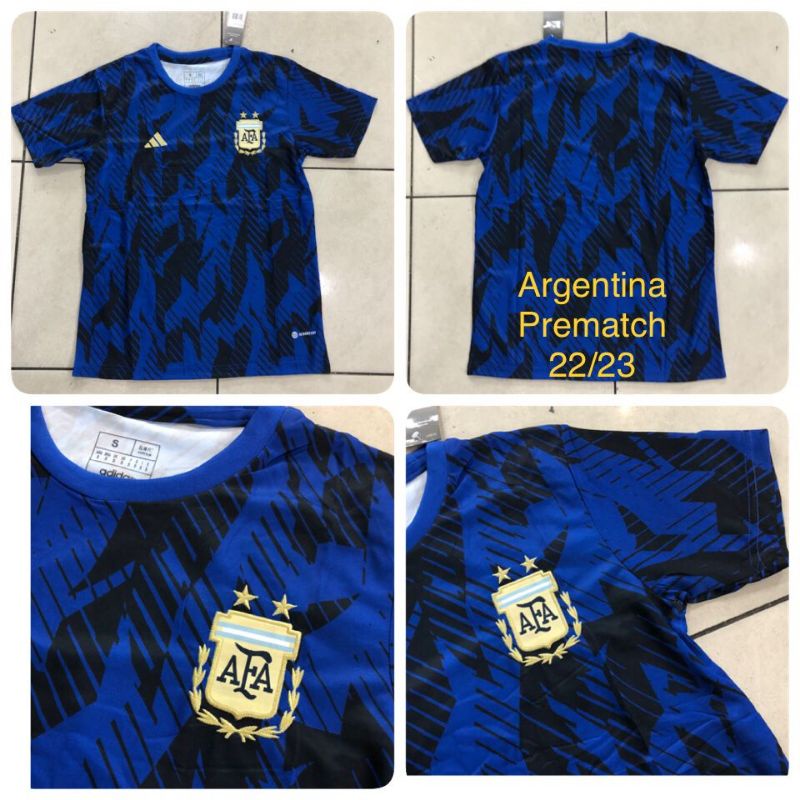 JERSEY BOLA ARGENTINA PREMATCH TRAINING WORLD CUP 2022 GRADE ORI IMPORT