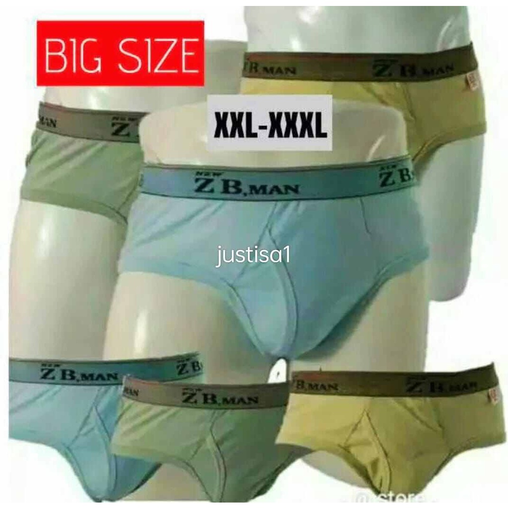 ZB..GROSIR 6 PCS CELANA DALAM DALAMAN SEMPAK PRIA DEWASA BAHAN LEMBUT UKURAN SEDANG HINGGA SUOER JUMBO ZB MAN