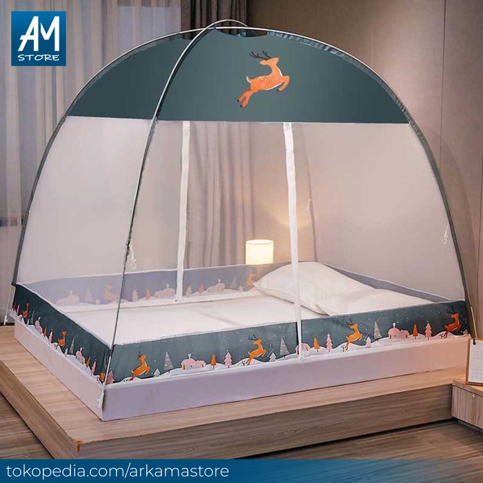 Kelambu Nyamuk Tenda Jumbo Jaring Anti Nyamuk Kasur Tidur 180 X 200 Cm