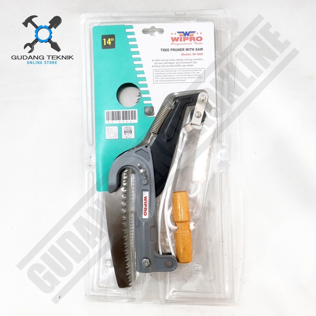 Gunting Gergaji Dahan Kopi Coklat  WIPRO SF960 / Gunting Pisau Ranting Pohon Cengkeh - Tree Pruner With Saw SF 960 WIPRO