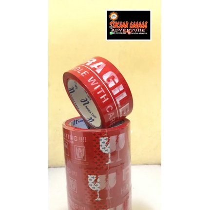 

Isolasi lakban nawa tape/star tape 73 YARD 48mm Fragile Merah