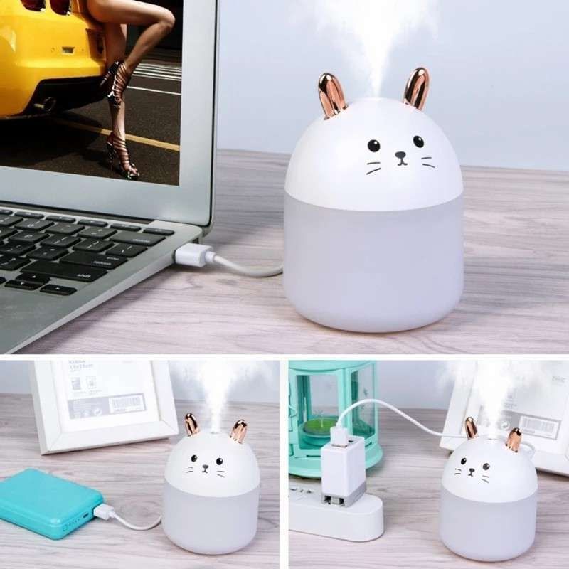 Humidifier A11 Diffuser Pelembab Udara Aromatherapy Aroma Terapi motif kucing Diffuser Humidifier PENGHARUM RUANGAN Air Humidifier purifier Diffuser portable USB kitty