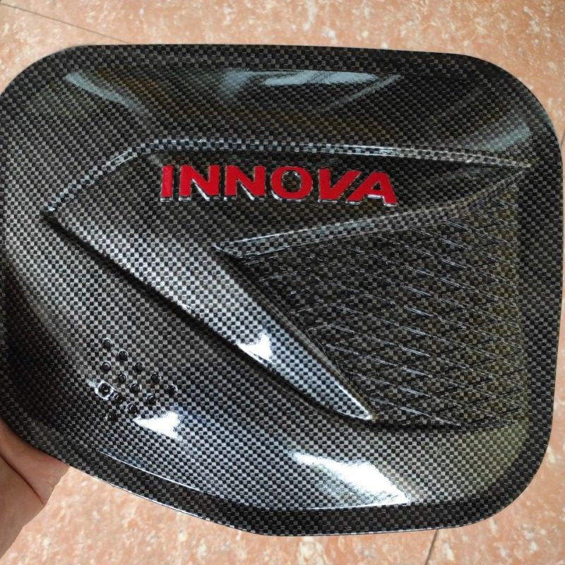 Tank cover tutup tangki BENSIN TOYOTA all new INOVA INNOVA REBORN 2016 sd 2023 ribon venturer 2022 2021 2020 2019 2018 2017  zenix hitam doff chrome crome carbon