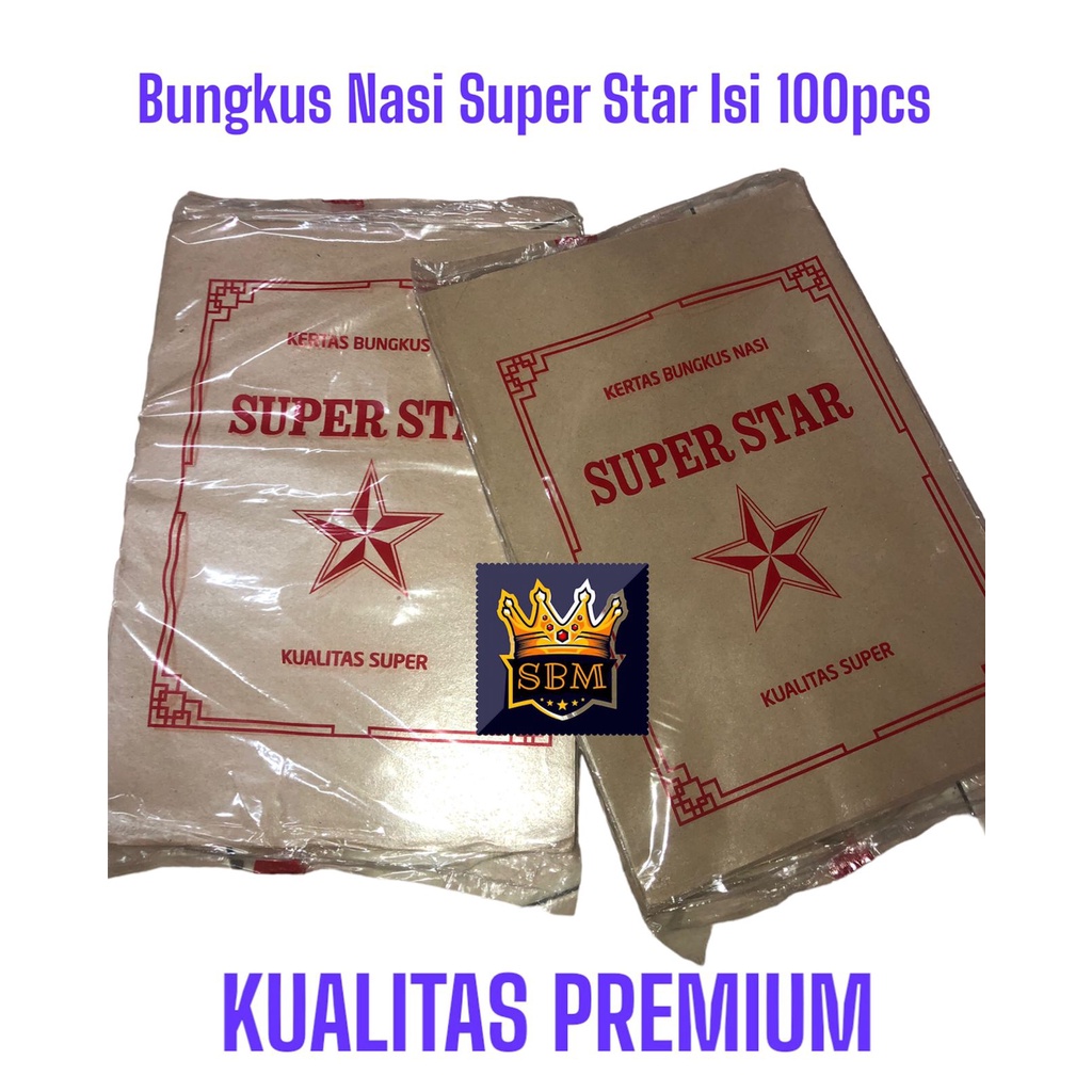 Jual SBM ~ KERTAS BUNGKUS NASI COKLAT MERK SUPER STAR PREMIUM QUALITY ...