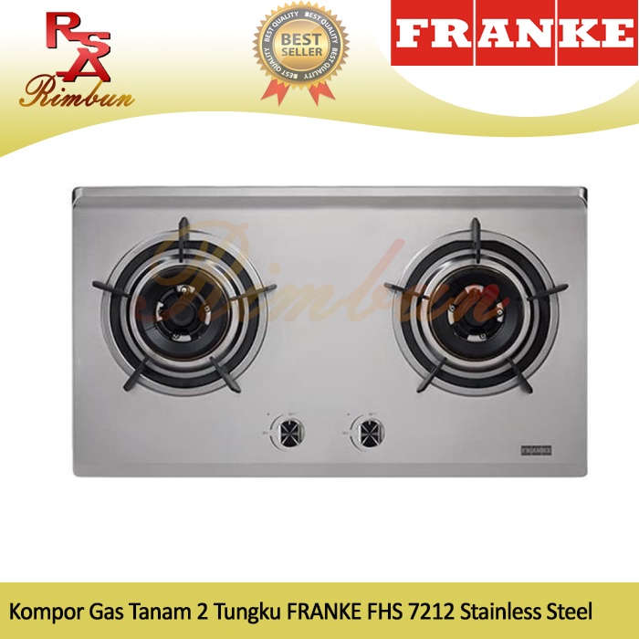 Kompor Gas Tanam 2 Tungku FRANKE FHS7212 Stainless Steel