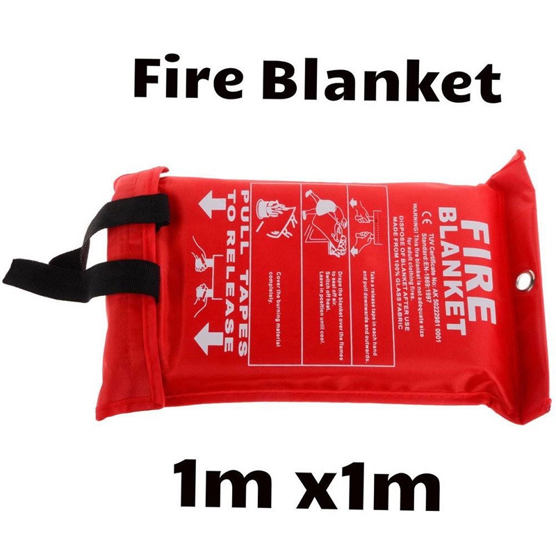 【1*1 M】Fire Blanket/Selimut Anti Api/Fiberglass Kain Pemadam Api/Fire Pemadam Api Fiberglass