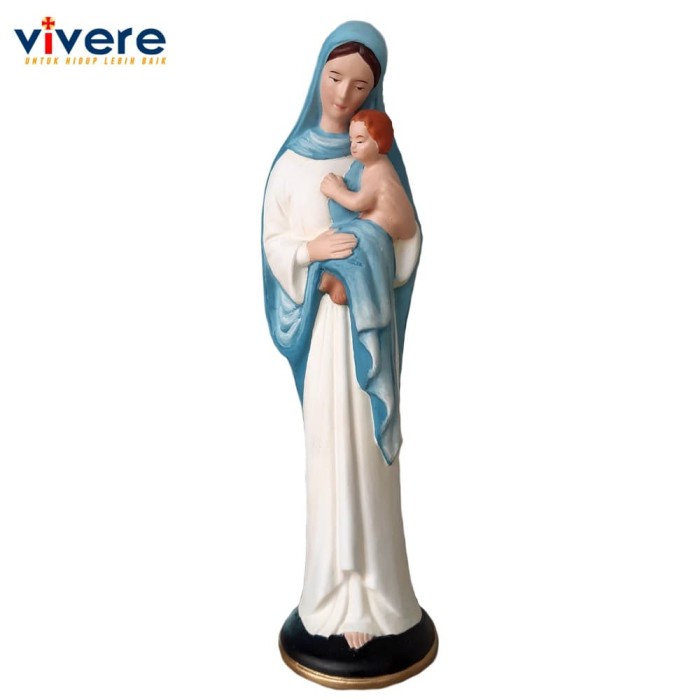 <<<<<] Patung Maria Bunda dan Bayi Yesus 20 cm Warna