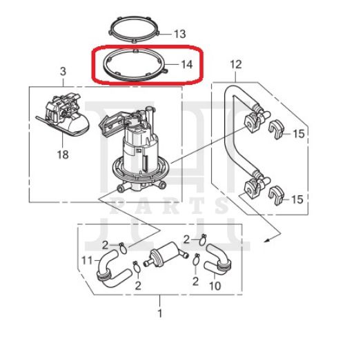 ORING O-RING SEAL SIL DEBU KARET POMPA BENSIN INJEKSI DUST CB CBR CRF 150 VERZA MEGAPRO FI 17573-K15-900 ASLI ORIGINAL AHM HGP HONDA