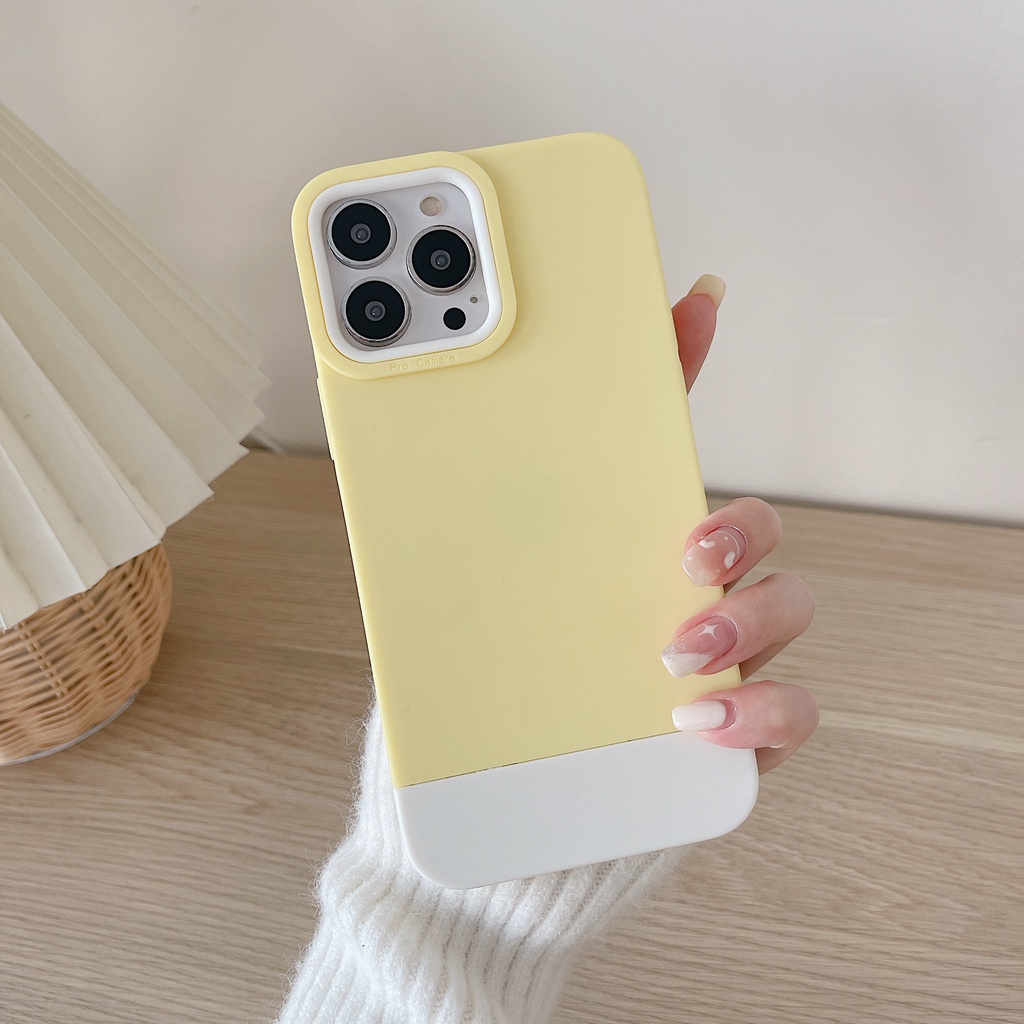 TWO Tone Candy Silicone Iphone x xr xs max 11 12 13 14  pro max 14 plus Case Cover Casing