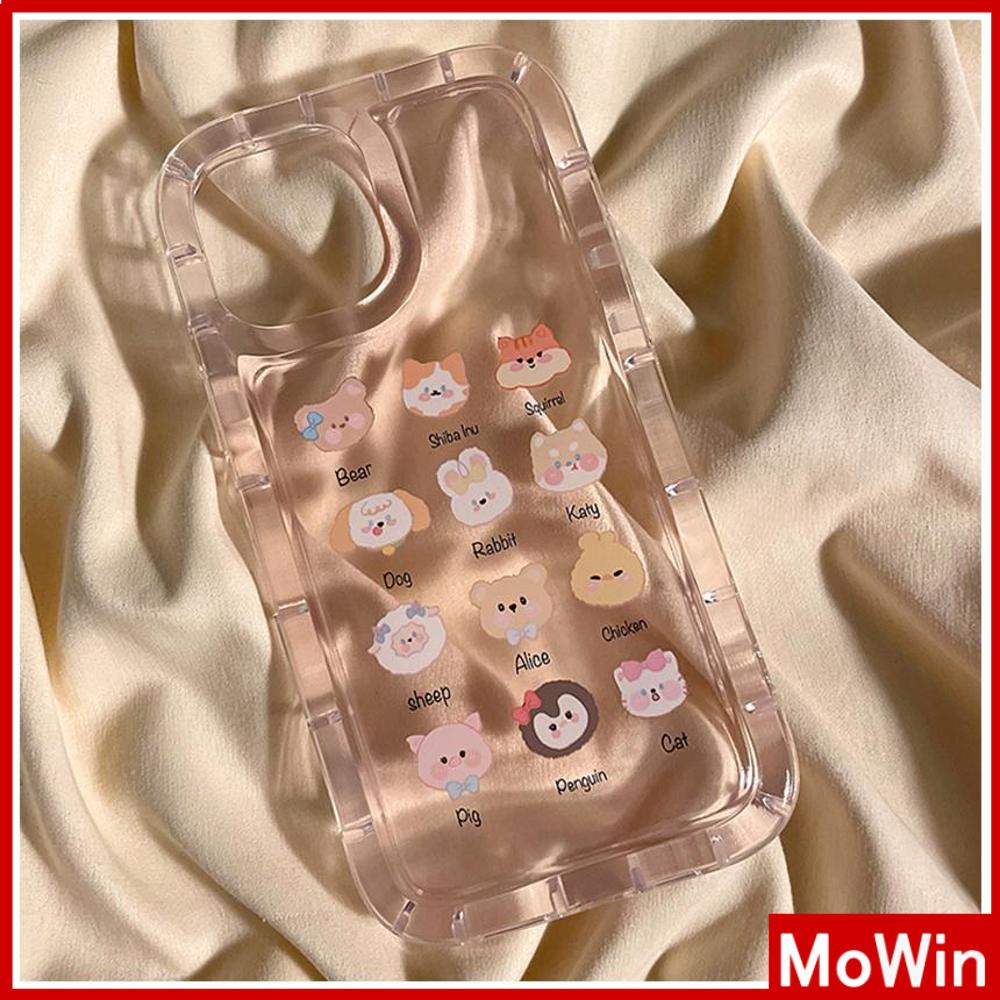 For iPhone 14 Pro Max iPhone Case Thickened TPU Soft Case Clear Case Airbag Shockproof Pink Cute Animal Compatible with For iPhone 13 Pro Max 12 Pro Max 11 Pro Max 7plus XR xs max