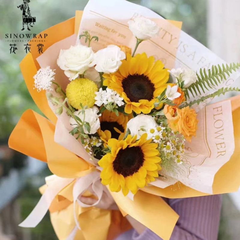 (5 LEMBAR) FLOWER WRAPPING CELLOPHANE DOFF / BUNGKUS BUNGA / KERTAS BUNGA