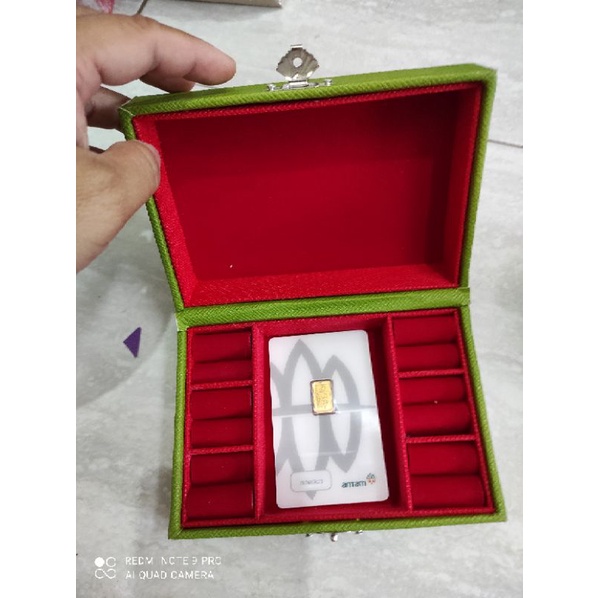 kotak perhiasan bs unk isi 6cincin+1kotak kosong ditengah unk kalung gelang anting liontin LM