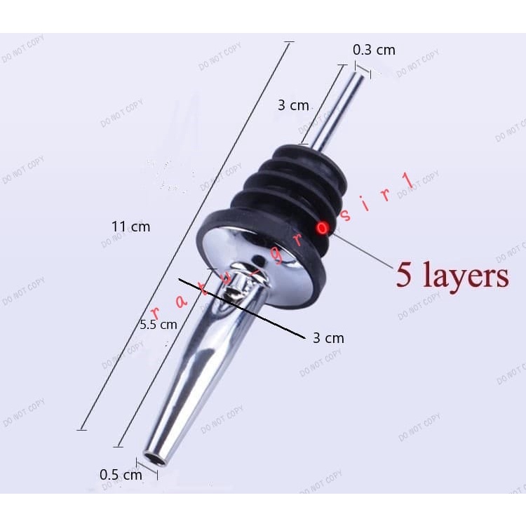 Bottle Pourer Stainless Tutup Botol Dispenser Kecap Oil Cuka Madu