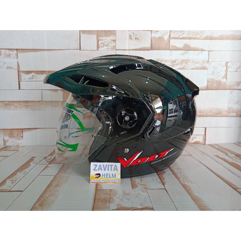 Helm VOG Volt Black Metalic Original Double Visor