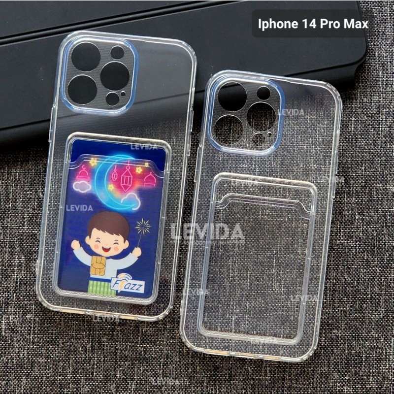 Case Iphone 14 Iphone 14 Pro Iphone 14 Plus Iphone 14 Pro Max Card Case Bening Slot Kartu Case Iphon