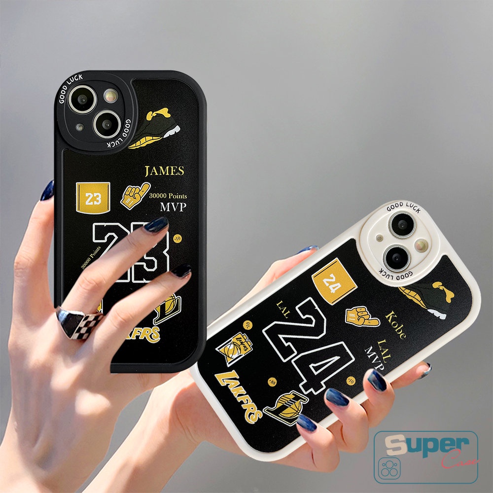 Soft Case Desain Label Kobe James Tahan Banting Untuk IPhone 11 7 8 6 6s Plus 13 12 14 11 Pro MAX 14 Plus XR X XS MAX SE 2020