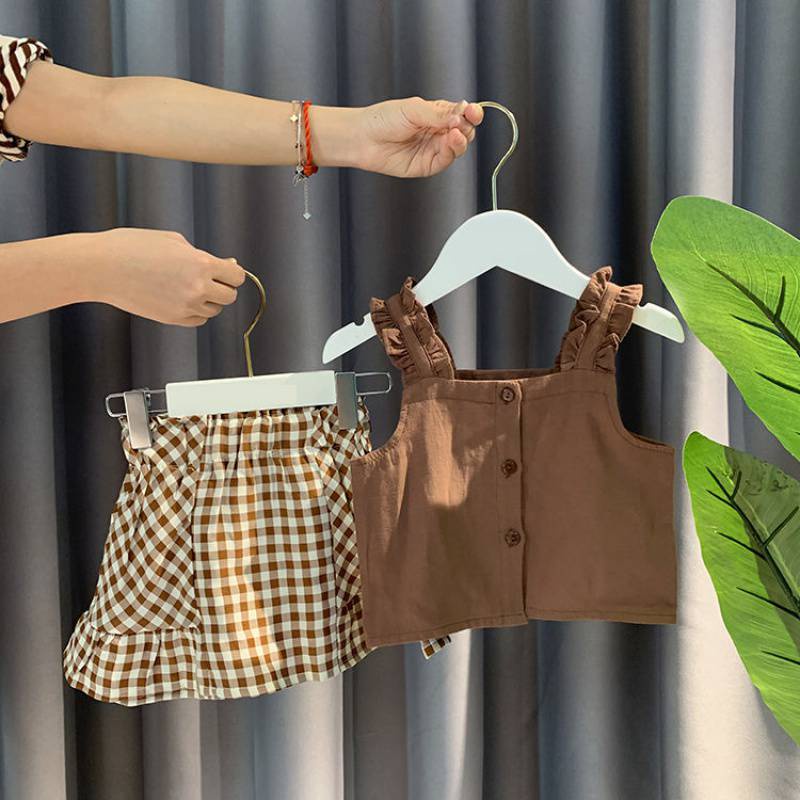 HappyOliver SET SWEET CHOCO Setelan anak perempuan motif lucu atasan dan rok berkualitas