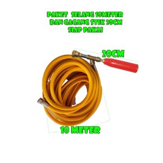 Yukido selang paket 10mtr steam kompresor +stik 20cm steam cuci motor mobil