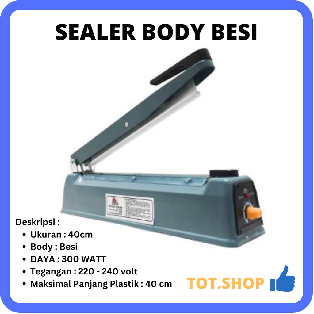 [BODY BESI] Impluse Sealer 400, LAS PLASTIK DENGAN UKURAN 40 CM, Mesin Press Plastik (JAPAN)